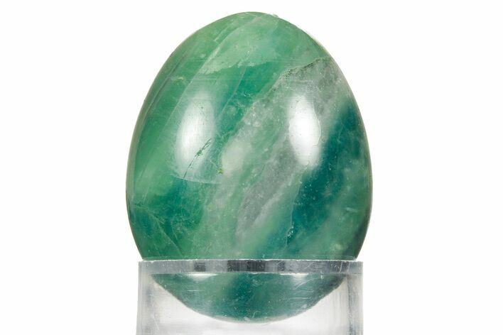 Polished Green Fluorite Egg - Fluorescent! #362790